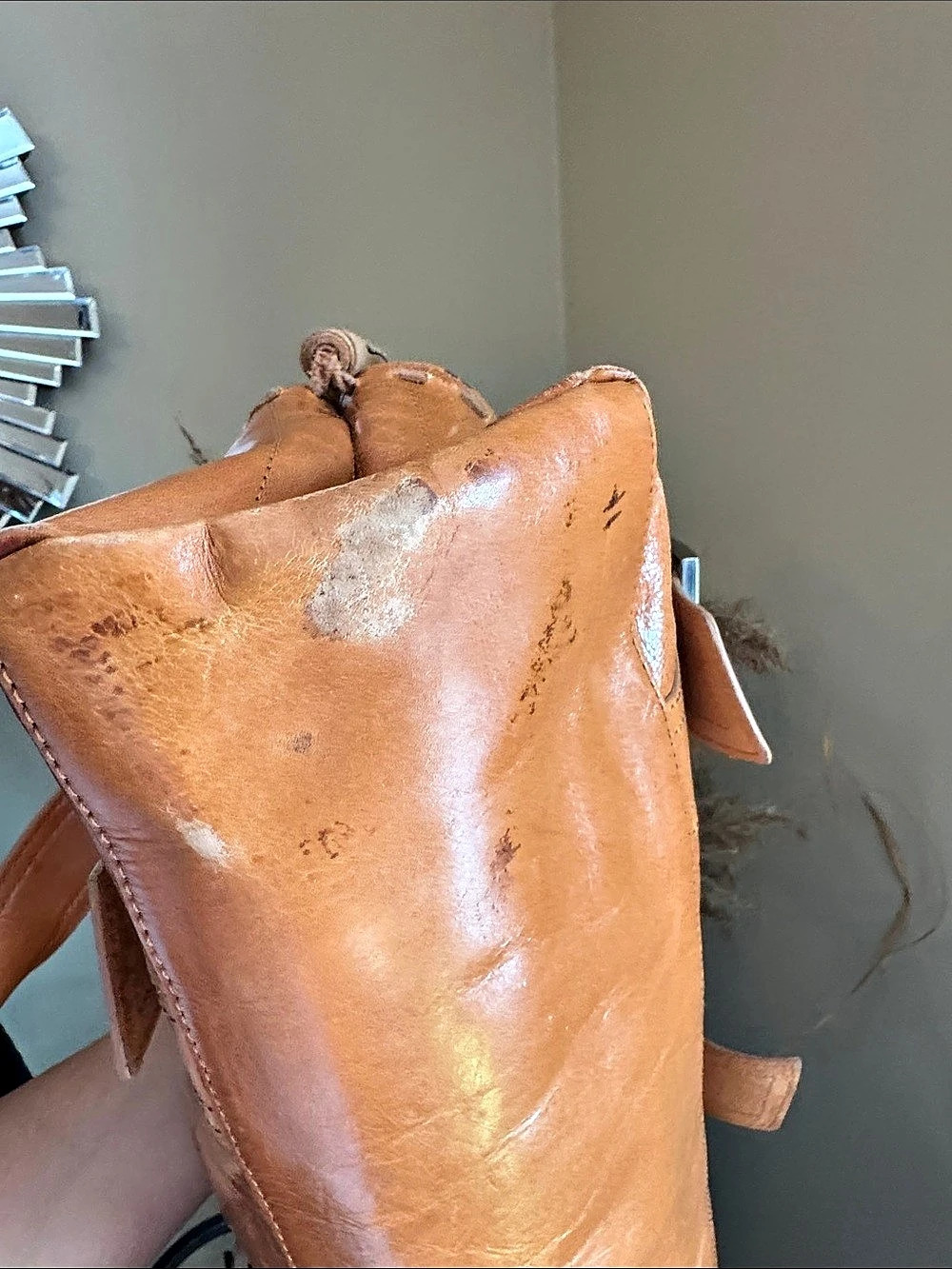 Kenneth Cole Brown Tote Bag Vintage - Picture 7 of 9